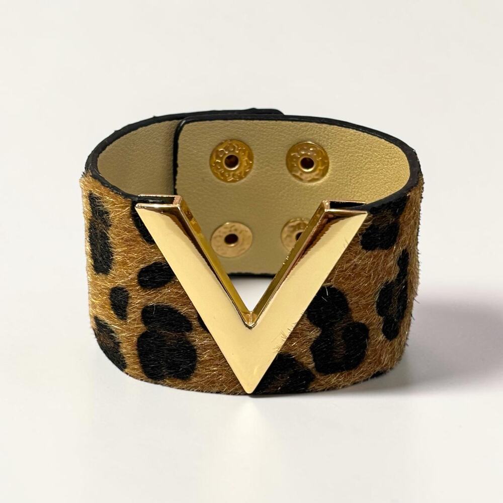 V Shape Wide Charm Cuff Wrap Bracelet